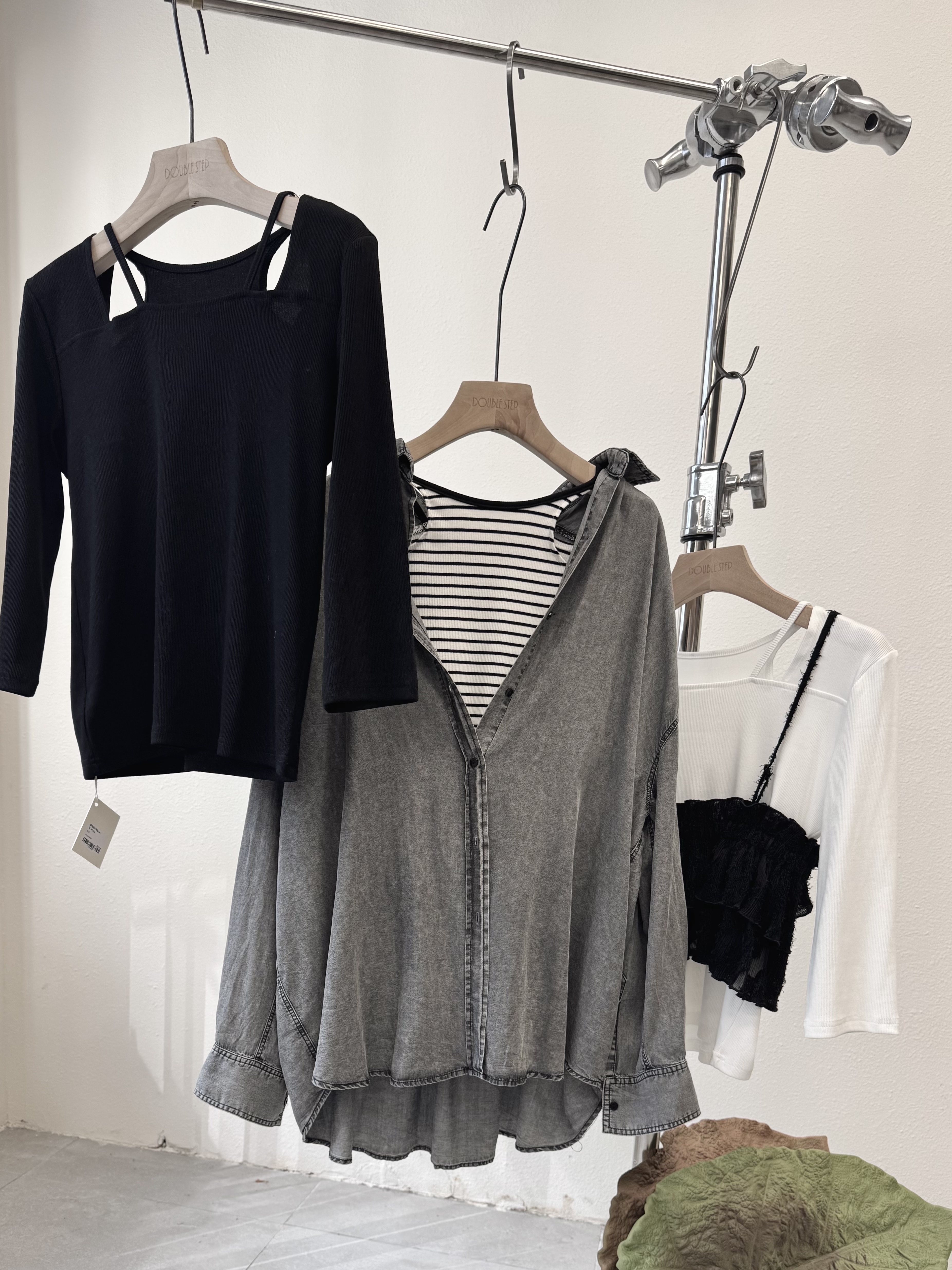 雙領設計彈性上衣 - BL44382