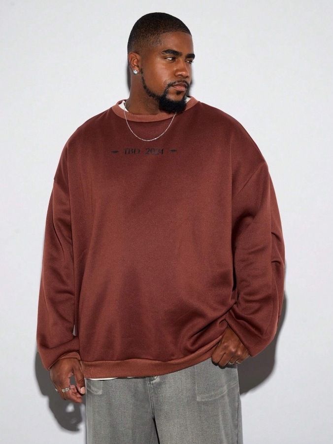 KADMAX大尺碼-秋冬長袖大學TEE〈CATW2521〉