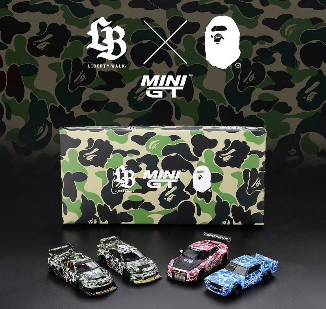 【預訂】Mini GT×BAPE×Liberty Walk Nissan (Tokyo Auto Salon 2025)(一套6台)
