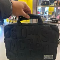 [S] MARC JACOBS 4P4SCP006S02-001 NYLON LOGO QUILTED LOPTOP BAG,BLACK, 196611139878 (SMJ418)