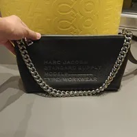 [S] MARC JACOBS 4R4HSH001H01-001 CHAIN ZIP HAND/SHOULDER BAG,BLACK, 196611256858 (SMJ419)