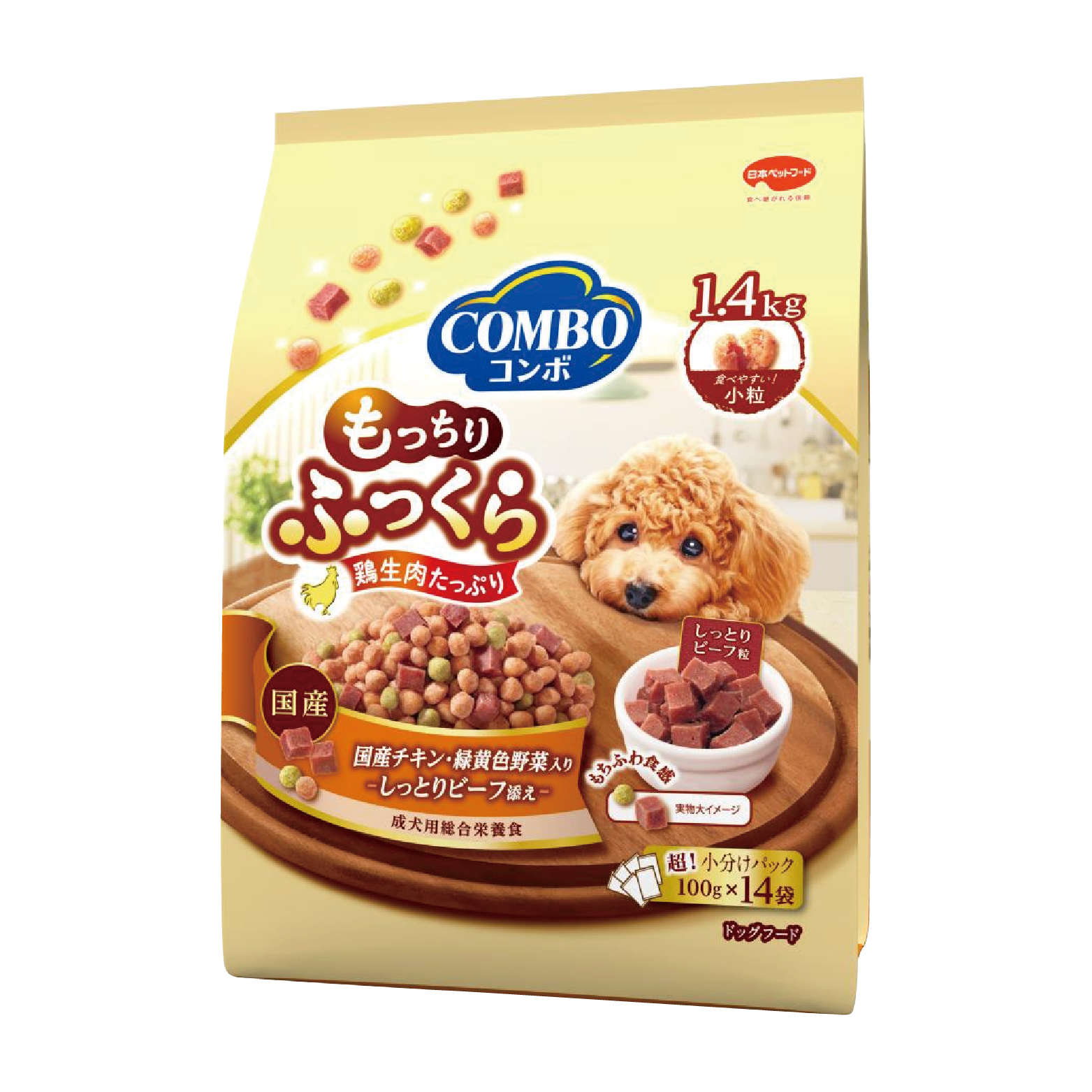 Combo 國產雞肉、鮮嫩牛肉 蓬鬆耐嚼狗糧 1.4kg (CMO-1743)