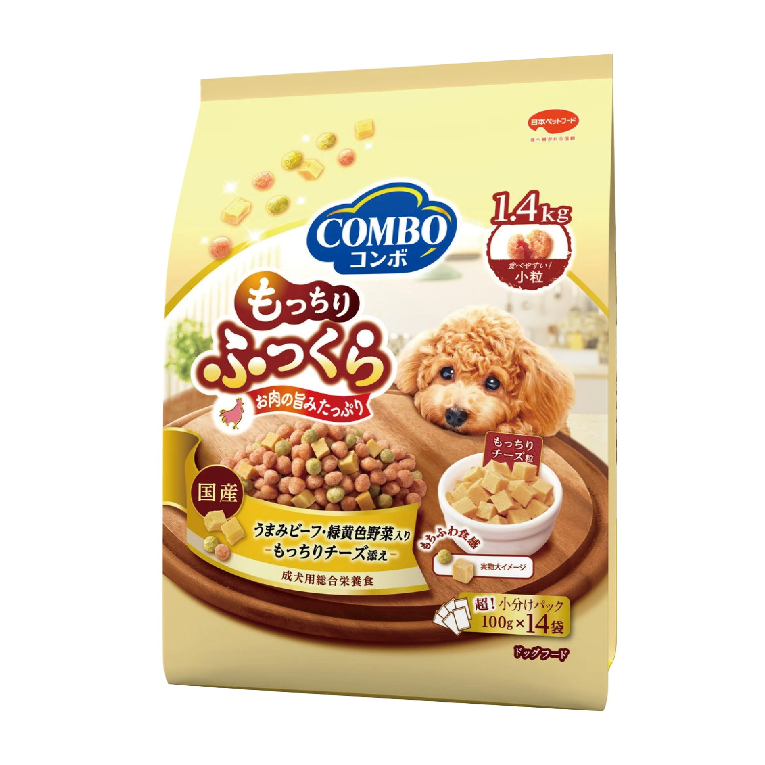 Combo 美味牛肉、芝士  蓬鬆耐嚼狗糧 1.4kg (CMO-1781)