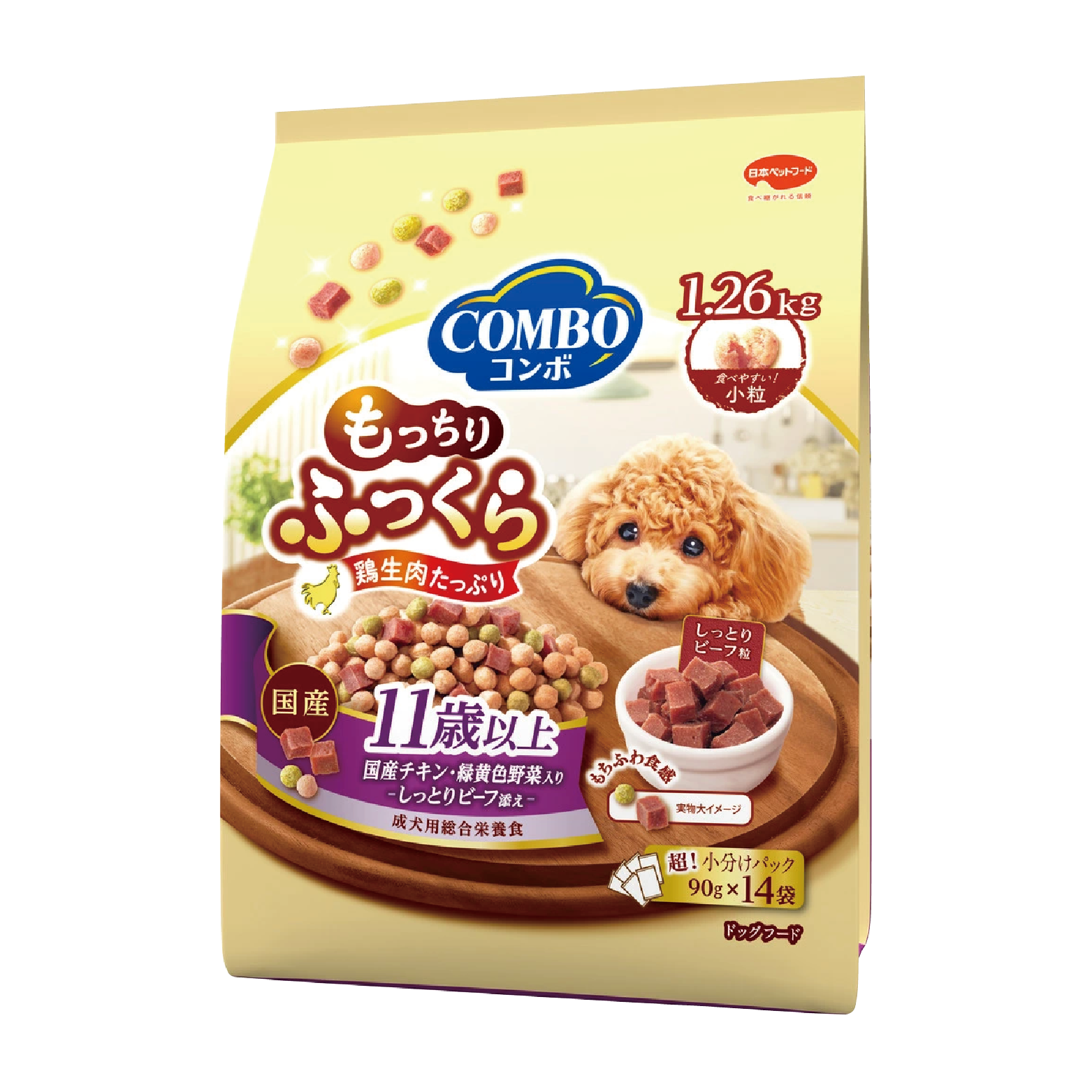 Combo 國產雞肉、鮮嫩牛肉、野菜  蓬鬆耐嚼狗糧 1.26kg (CMO-1866)