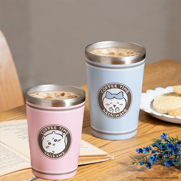 宝島社 - Chiikawa 不鏽鋼兩用保溫杯450mL(藍色/粉紅色)