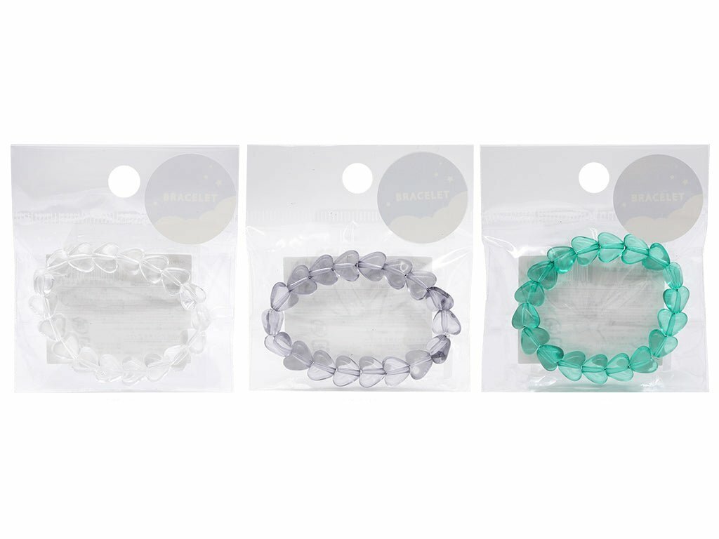 珠珠手鍊/透明愛心