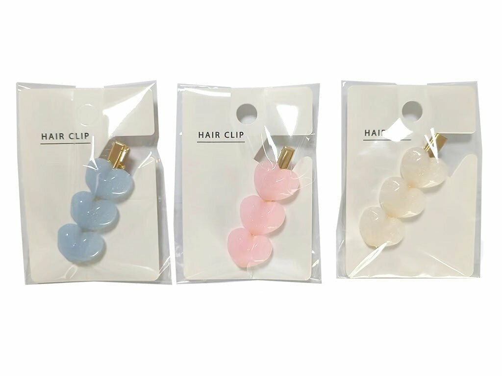 髮夾/圓潤愛心