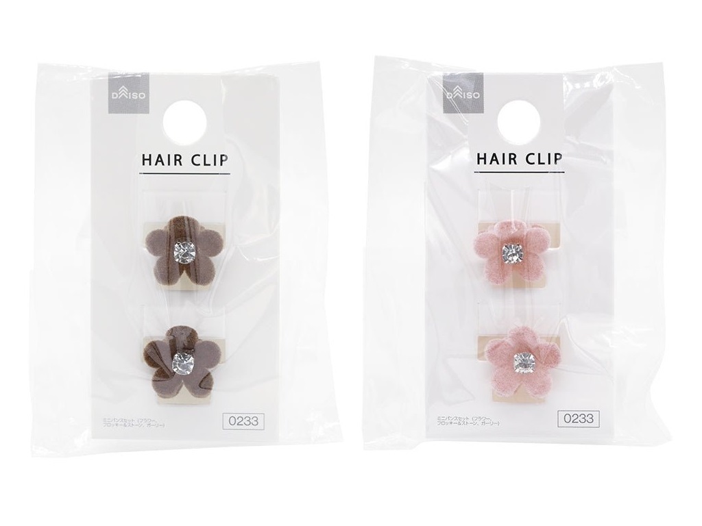 髮夾/絨面小花 2入