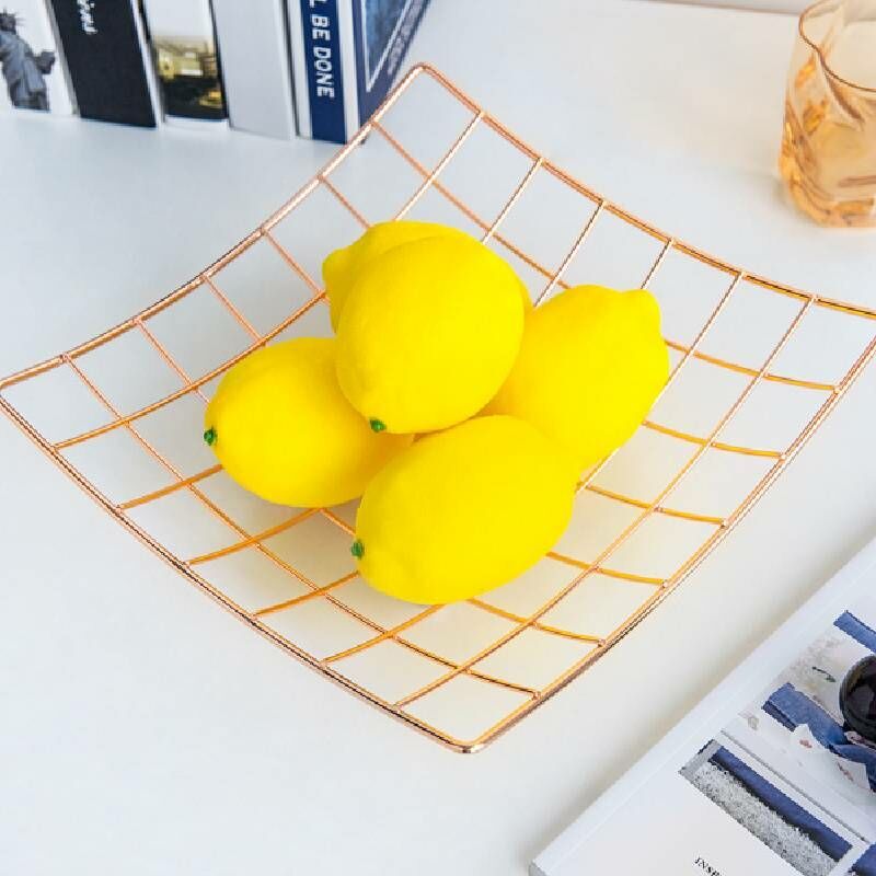 TP 金屬水果籃/粉金