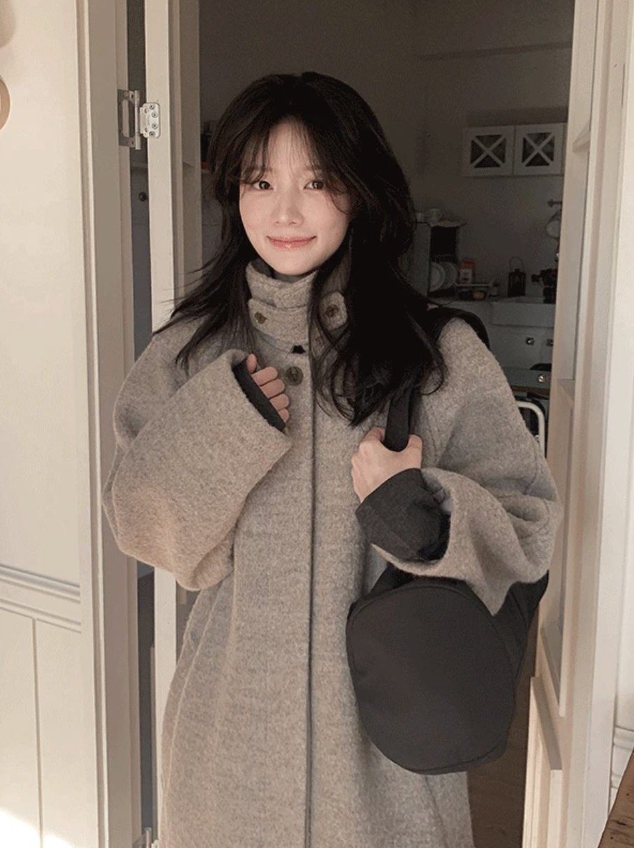 預訂｜SLOWAND #SLOWMADE Hidden Single Mac Coat (100% Wool) (2 Color)