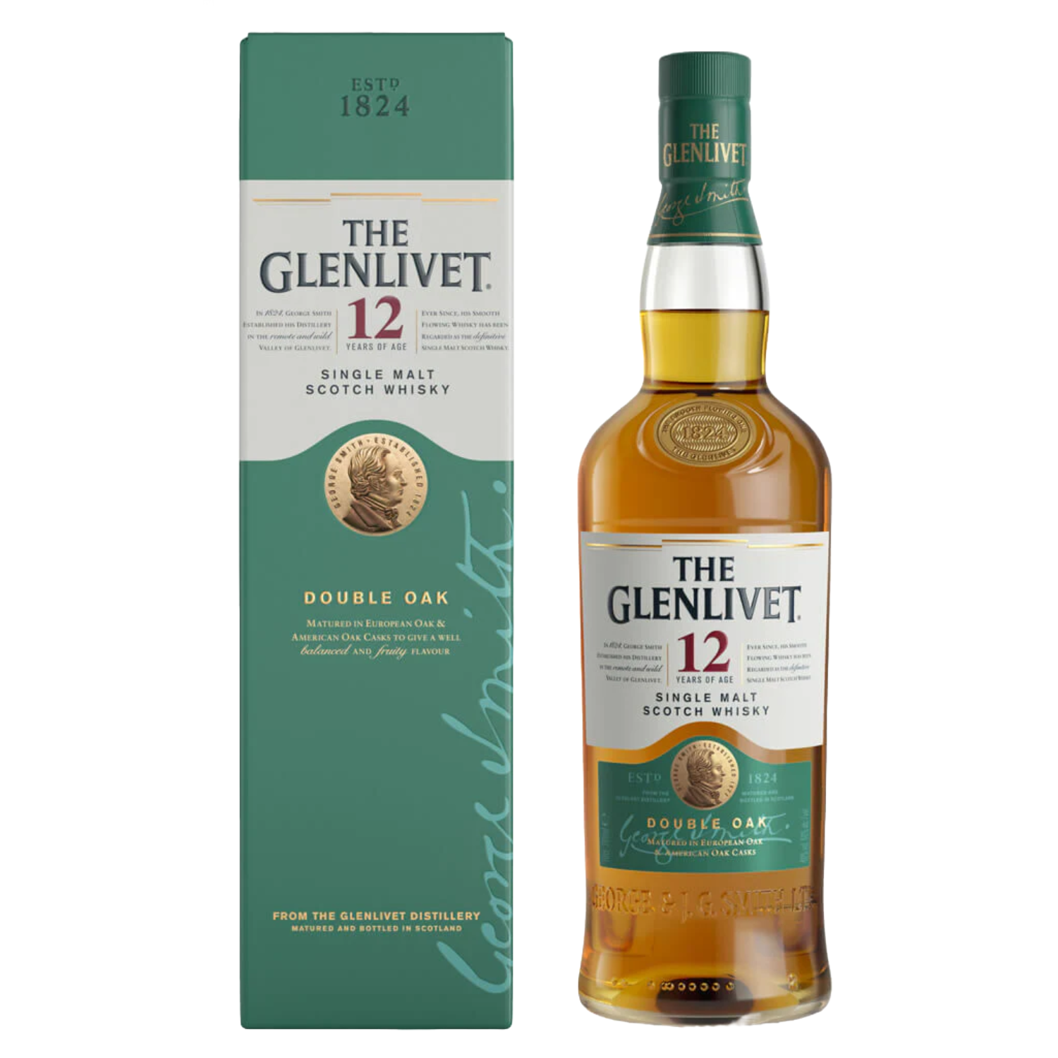 The GLENLIVET 12 Year of Age Double Oak Single Malt Scotch Whisky 700ml*