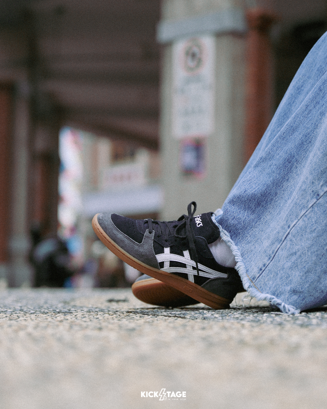 男女鞋 ASICS SKYHAND OG 'Black White' 黑灰 復古 手球鞋 運動休閒鞋【1203A452-001】