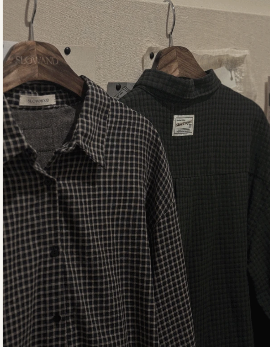 預訂｜SLOWAND #SLOWMADE Double Layer Vintage Check Shirt (2 Color)