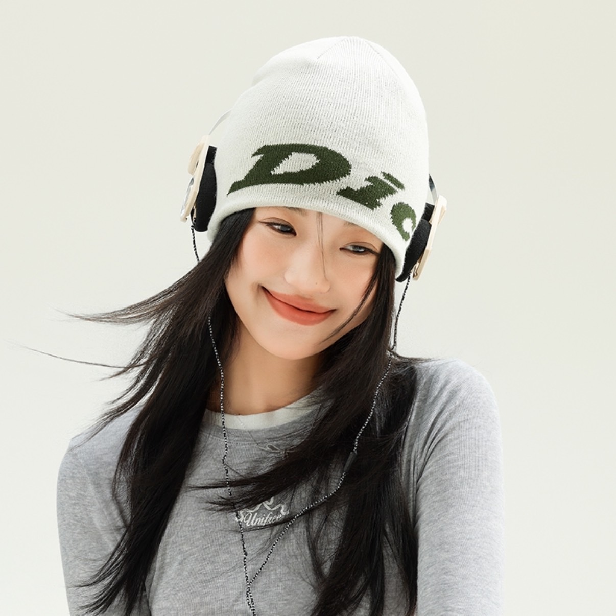 DICKIES 針織毛帽 情侶同款 大LOGO D251UQ233