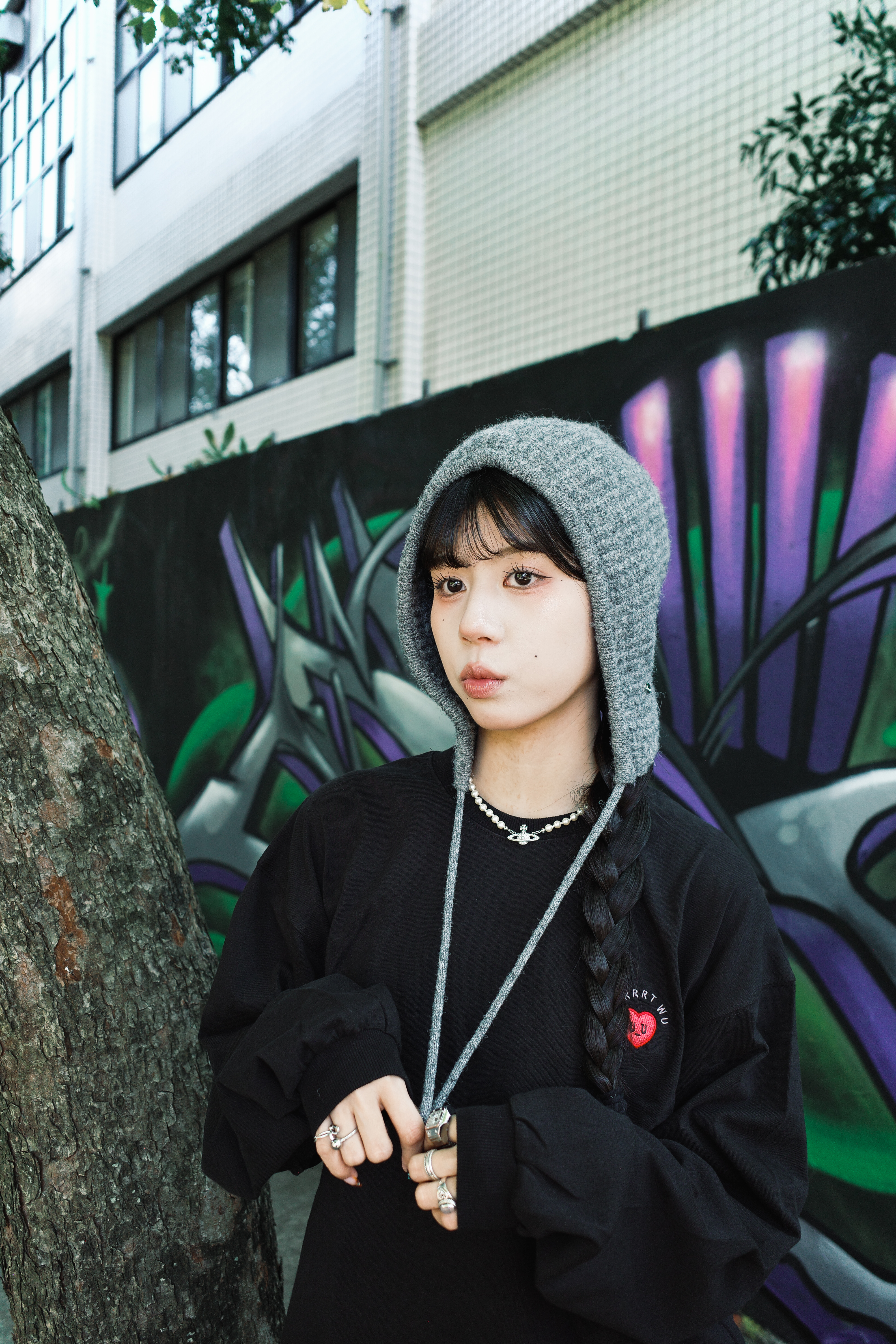 『Always_Good』護耳 仿兔毛 針織 毛帽