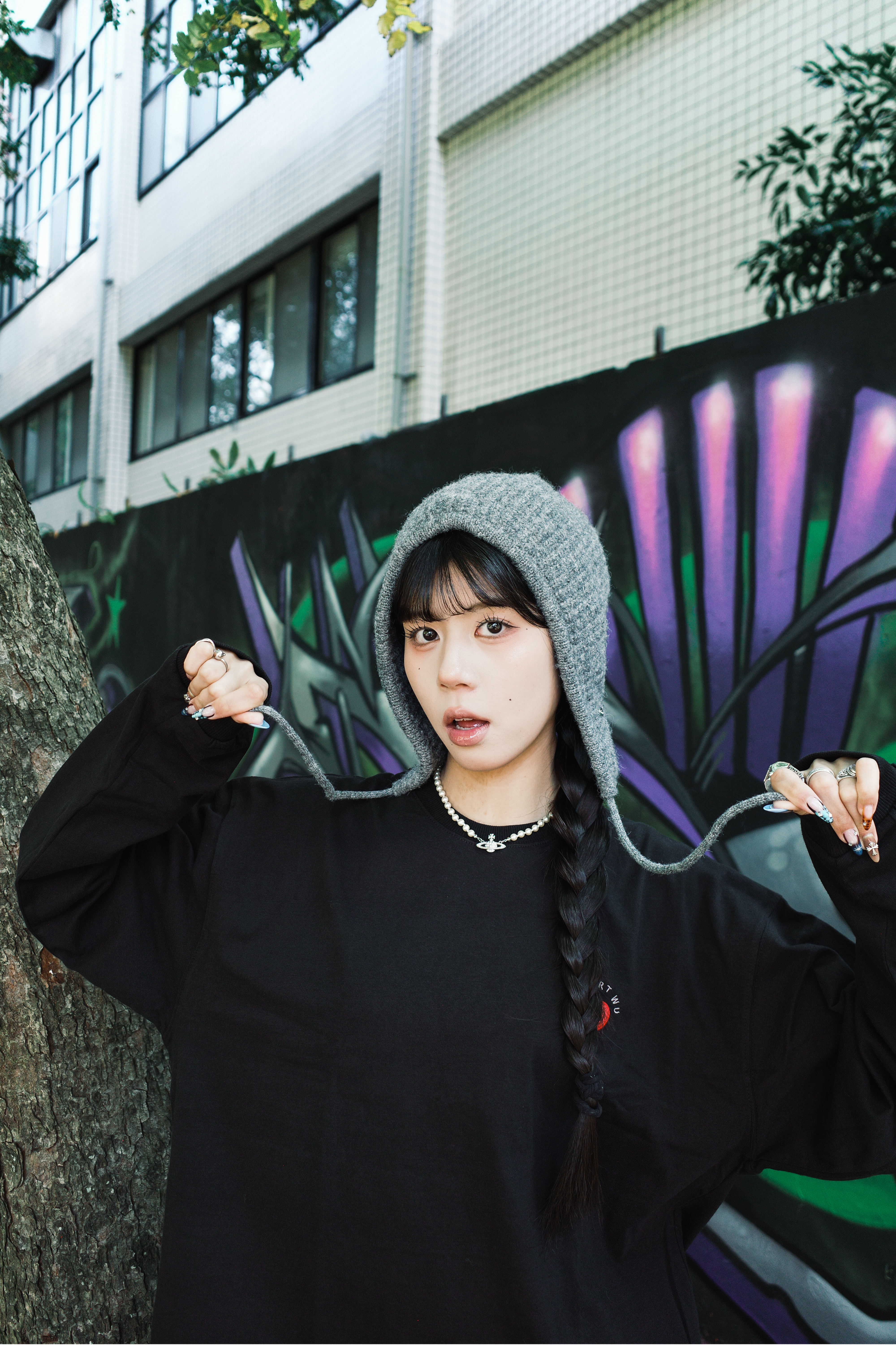 『Always_Good』護耳 仿兔毛 針織 毛帽