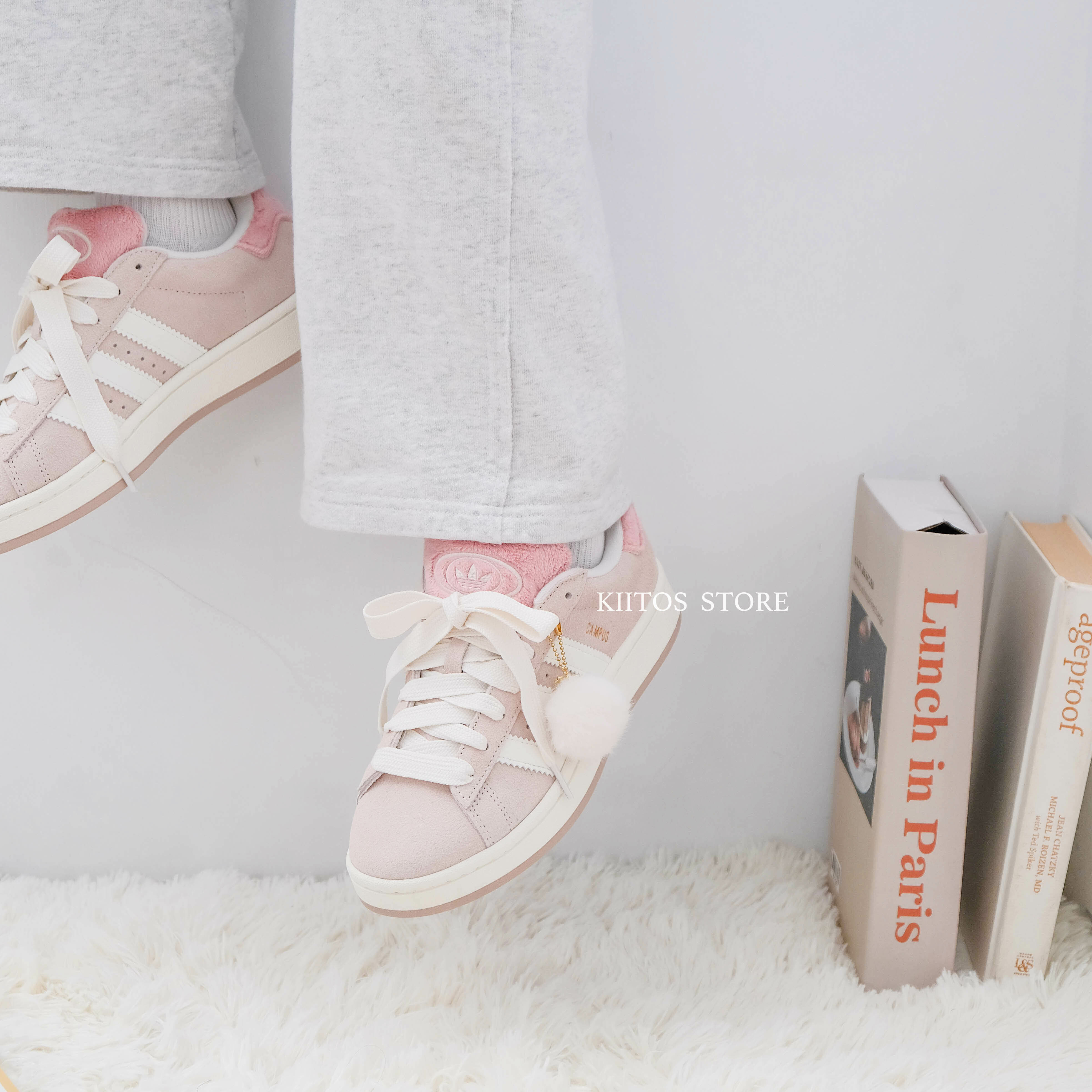 【現貨】 Adidas Originals CAMPUS 00s 冬季限定 絨毛粉 JR8042 有毛球 麵包鞋