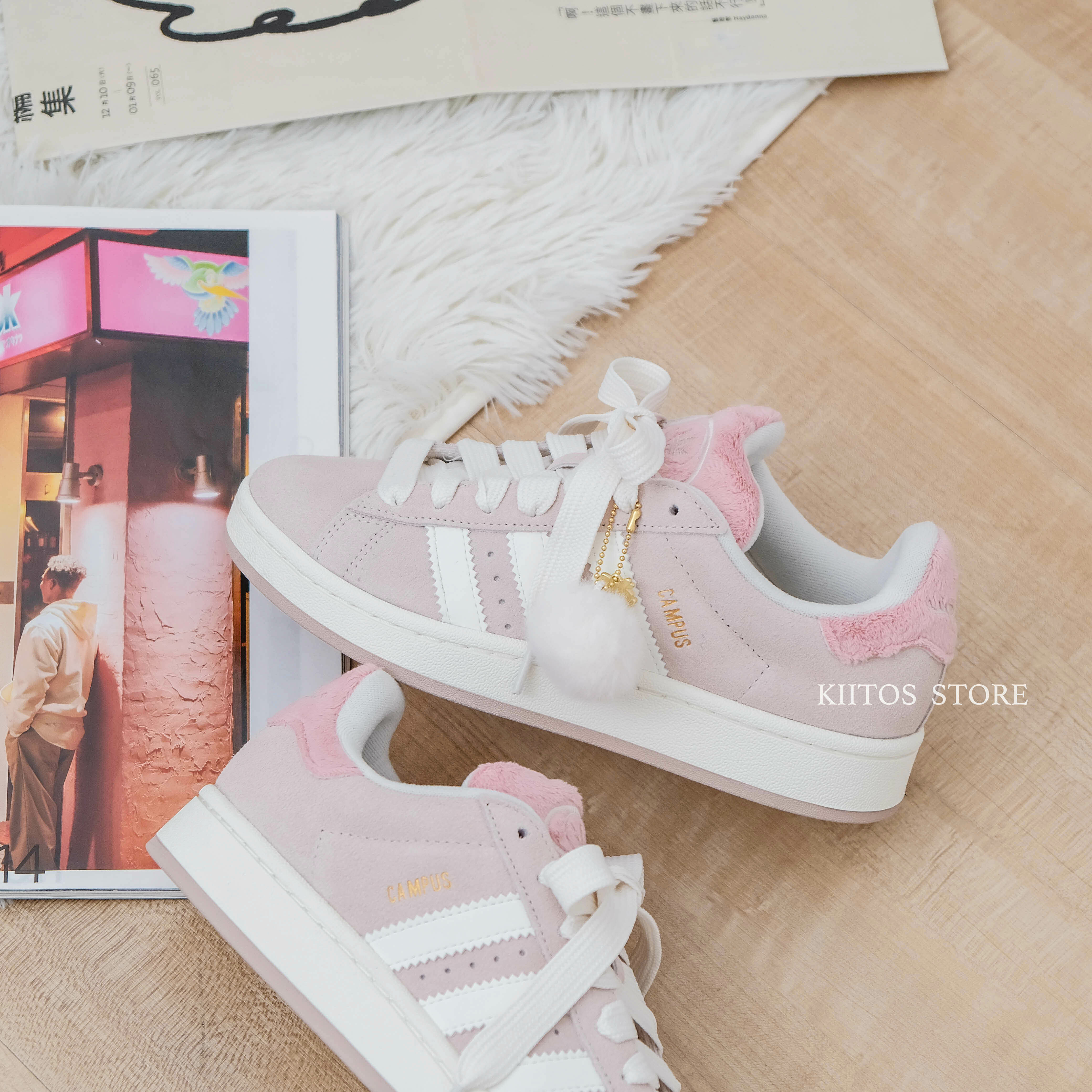 【現貨】 Adidas Originals CAMPUS 00s 冬季限定 絨毛粉 JR8042 有毛球 麵包鞋