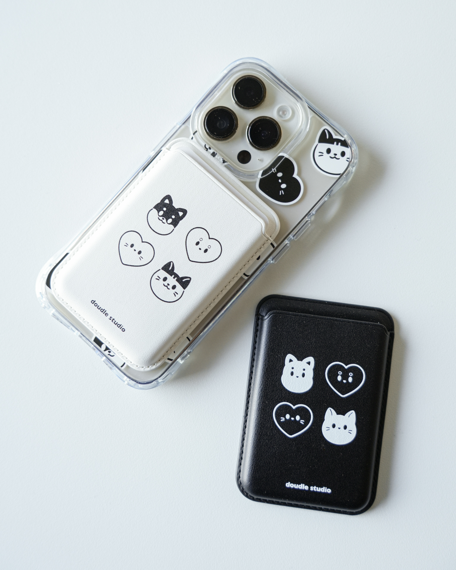 愛心豆喵MagSafe磁吸卡套