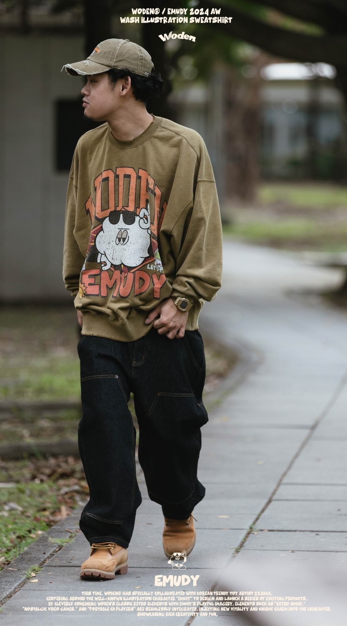 Woden x Emudy 057 Wash Sweatshirt