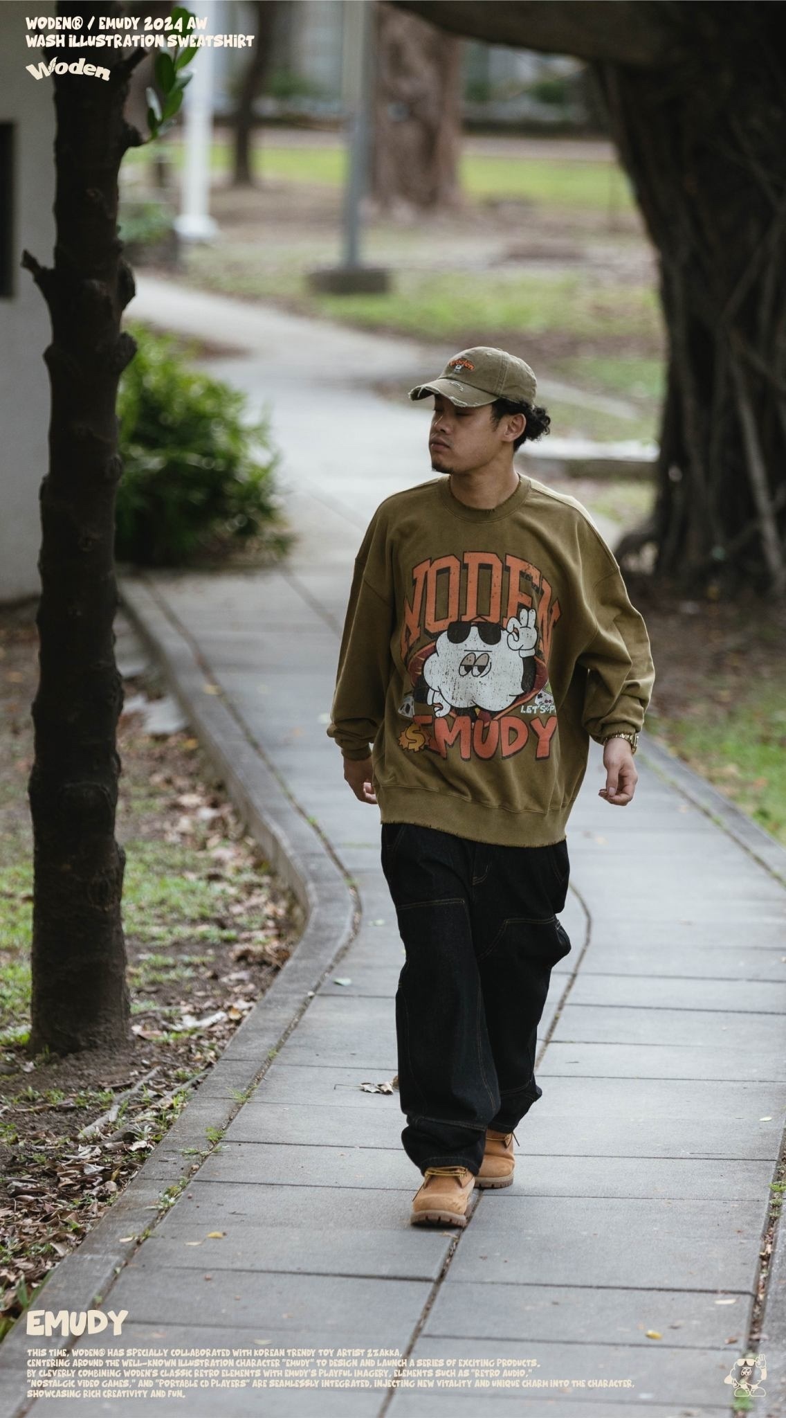 Woden x Emudy 057 Wash Sweatshirt