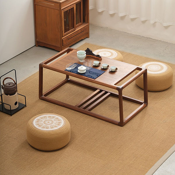 和風編織蒲團坐凳