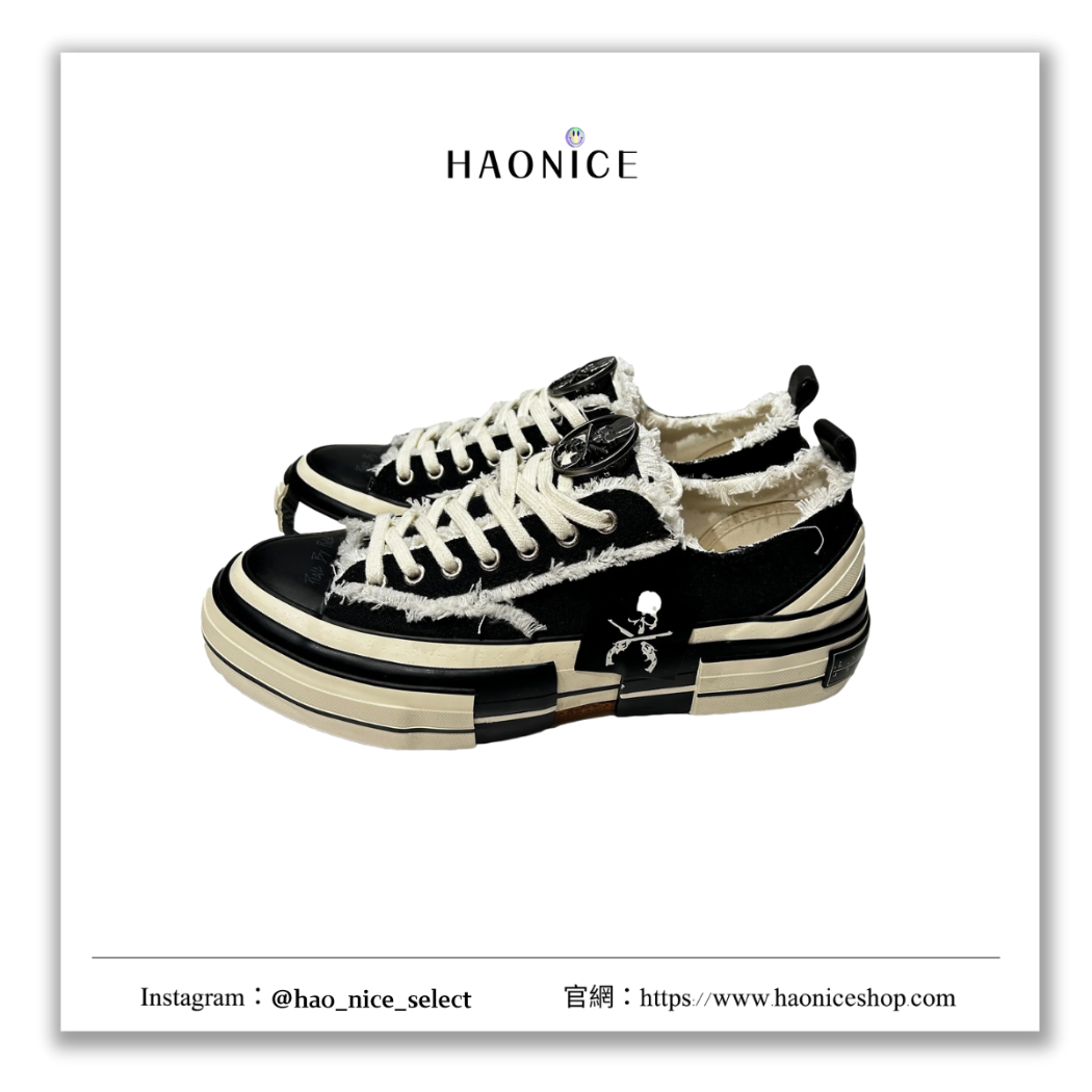 【HAO NICE】100%正品 XVESSEL 美國潮牌🇺🇸MMJ x ROARGUNS 聯名款暗黑骷髏低筒帆布鞋 布鞋