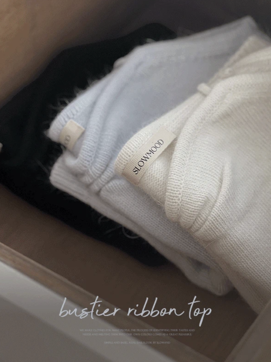 預訂｜SLOWAND #SLOWMADE Bustier Ribbon Top (3 Color)