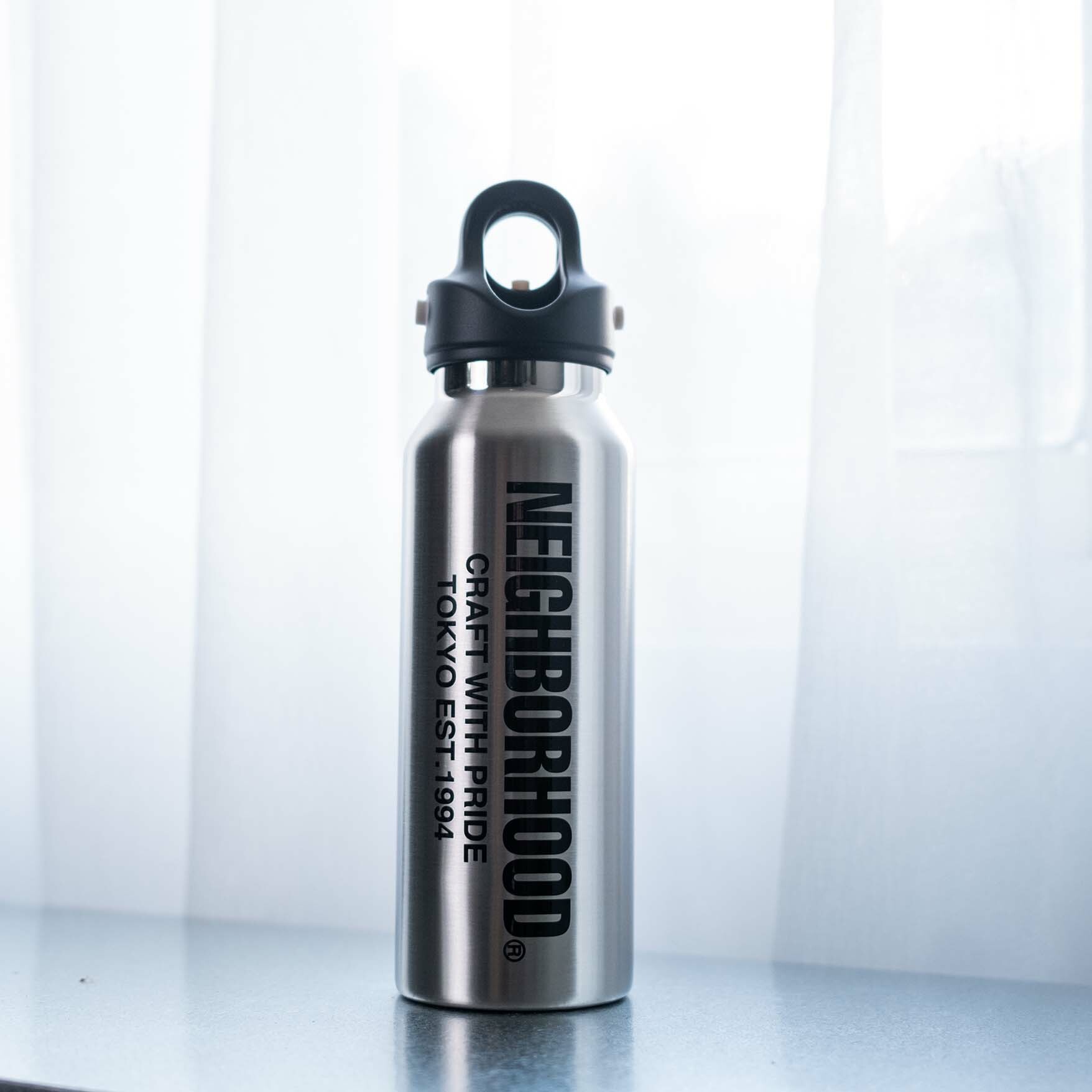 -(C014)-NEIGHBORHOOD X REVOMAX . VACUUM INSULATED BOTTLE 12OZ SLIM 355ML 聯名 保溫瓶 黑/銀/橄欖綠-24222RXN-AC01