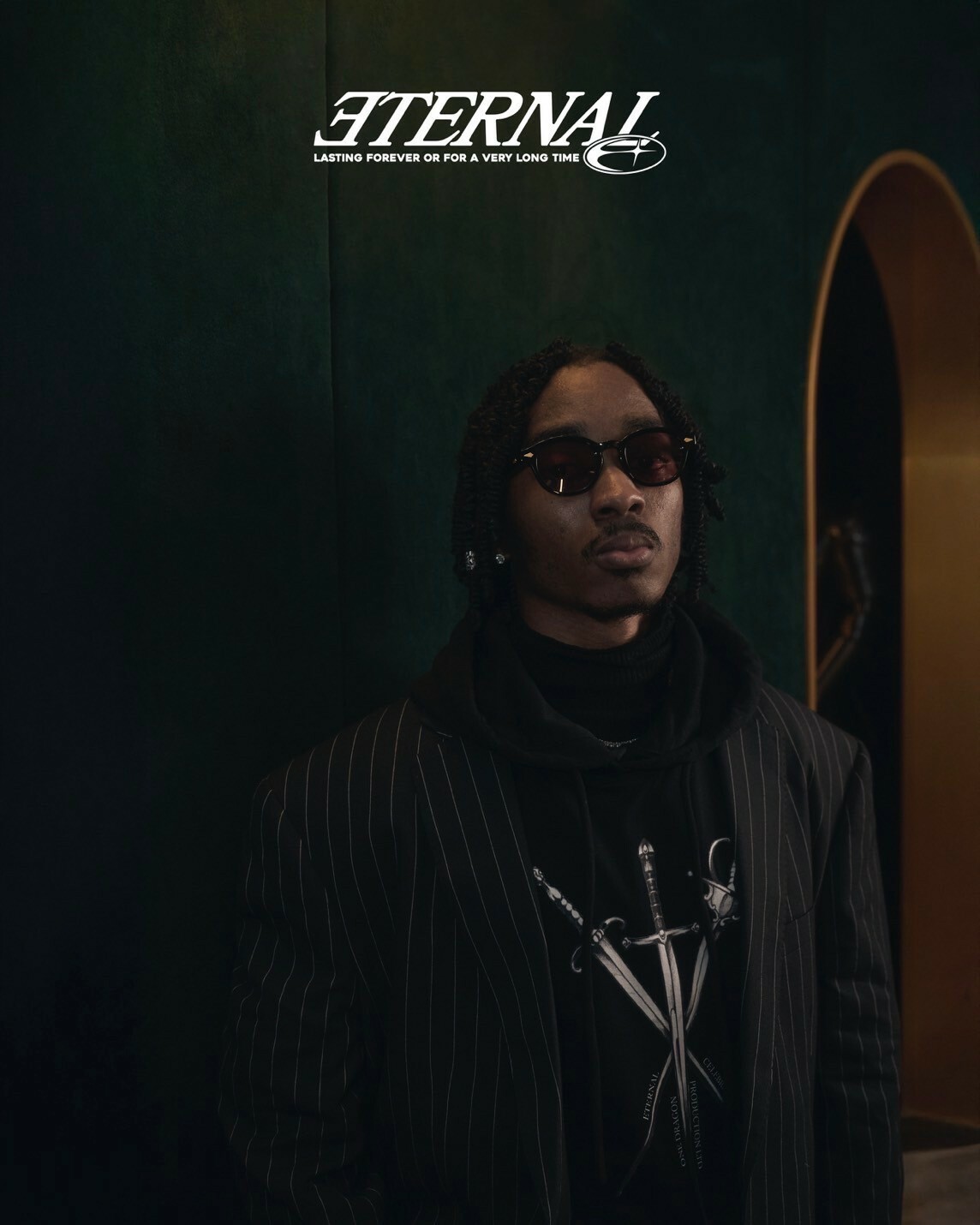 ETERNAL 三方聯名限定款 三劍黑色龍帽T ETERNAL x OneDragonProduction x CELEBRATE