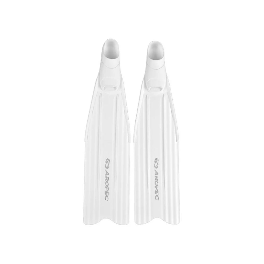 AROPEC 白色 自由潛水專用套腳式塑膠長蛙鞋