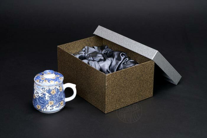 鹿港窯禮品館│星月浪花描金馬克杯