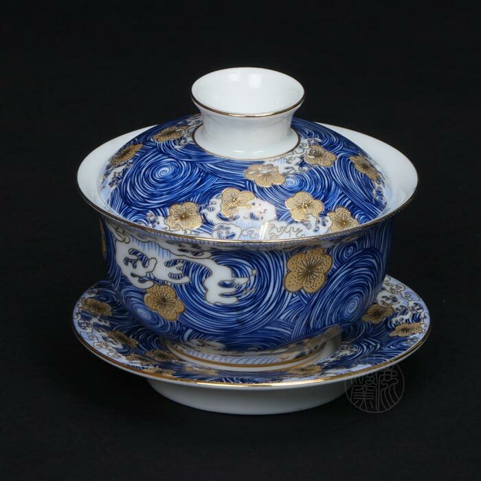 星月浪花蓋碗杯