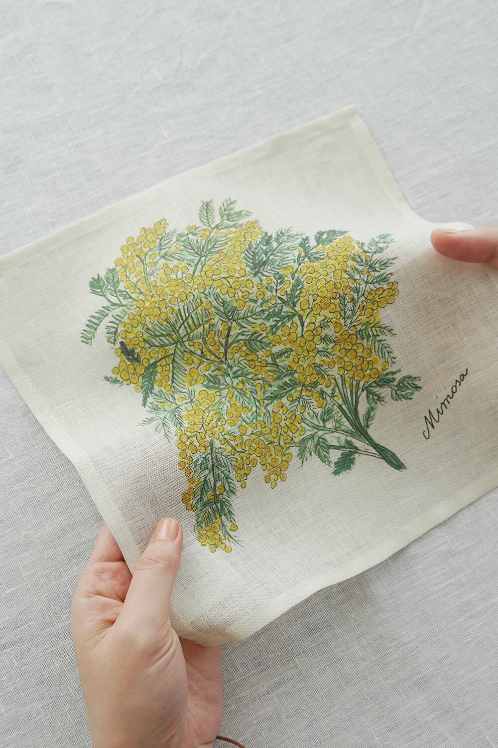 fog linen work - ISABELLE BOINOT 迷你手帕 No.3 銀葉合歡