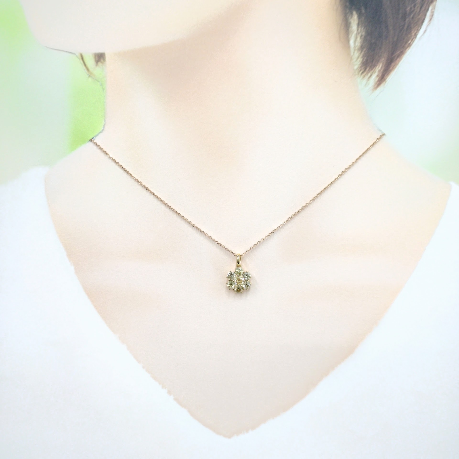 18K Gold 1.13ct Fancy Yellow Diamond Pendant