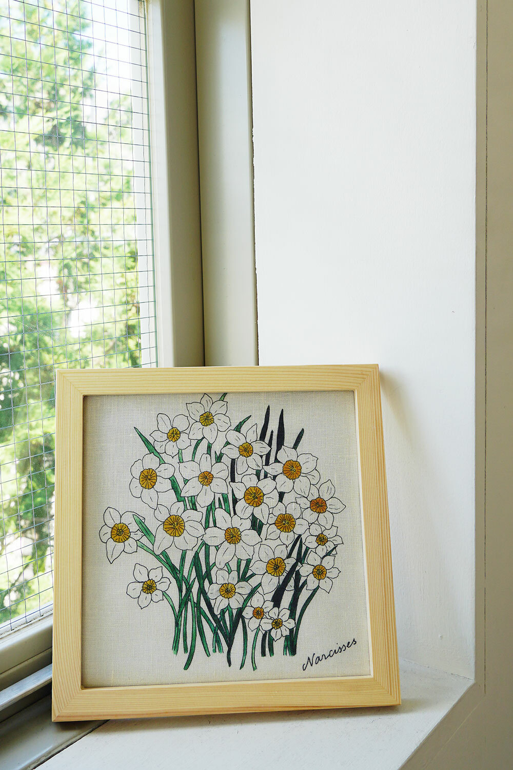 fog linen work - ISABELLE BOINOT 迷你手帕 No.4 水仙