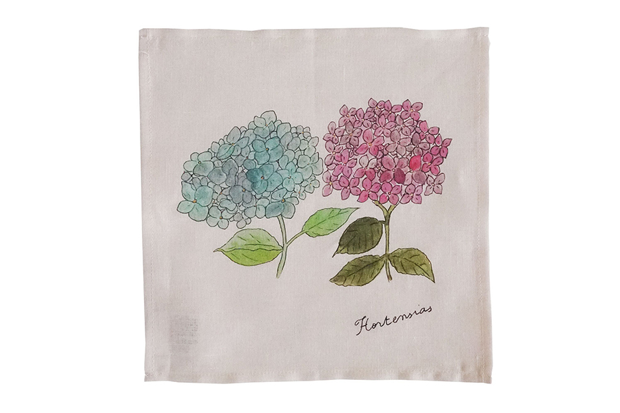 fog linen work -ISABELLE BOINOT 迷你手帕 No.7 繡球花