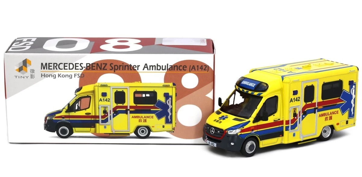 Tiny ミニカー 香港消防局災害現場救護ユニット AMBULANCE Tiny ミニカー 香港消防局災害現場救護ユニット AMBULANCE