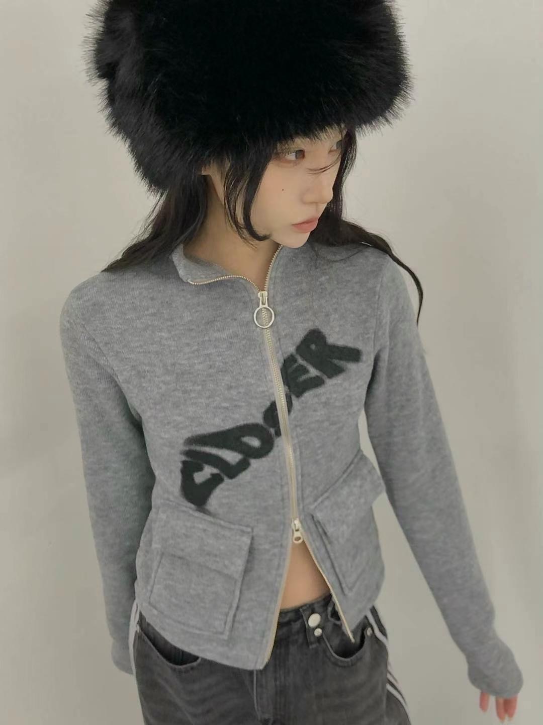 🇰🇷  塗鴉 拉鍊開襟上衣