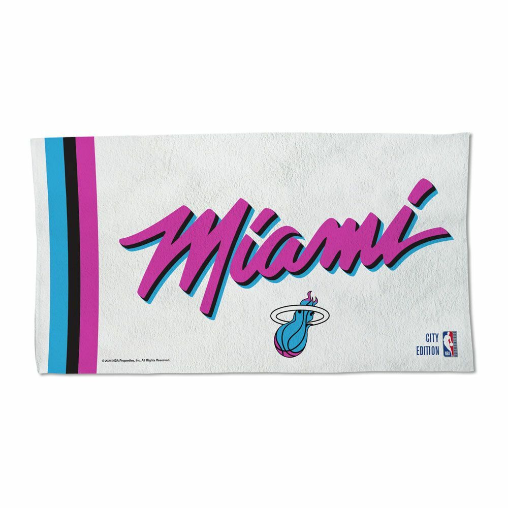 WinCraft 邁阿密熱火隊 2025 城市版 22" X 42" 場邊毛巾