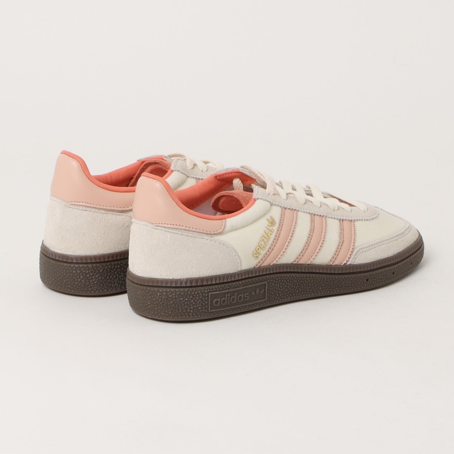 預購┃adidas HANDBALL SPEZIAL W 天鵝絨 白 粉色 粉橘 膠底