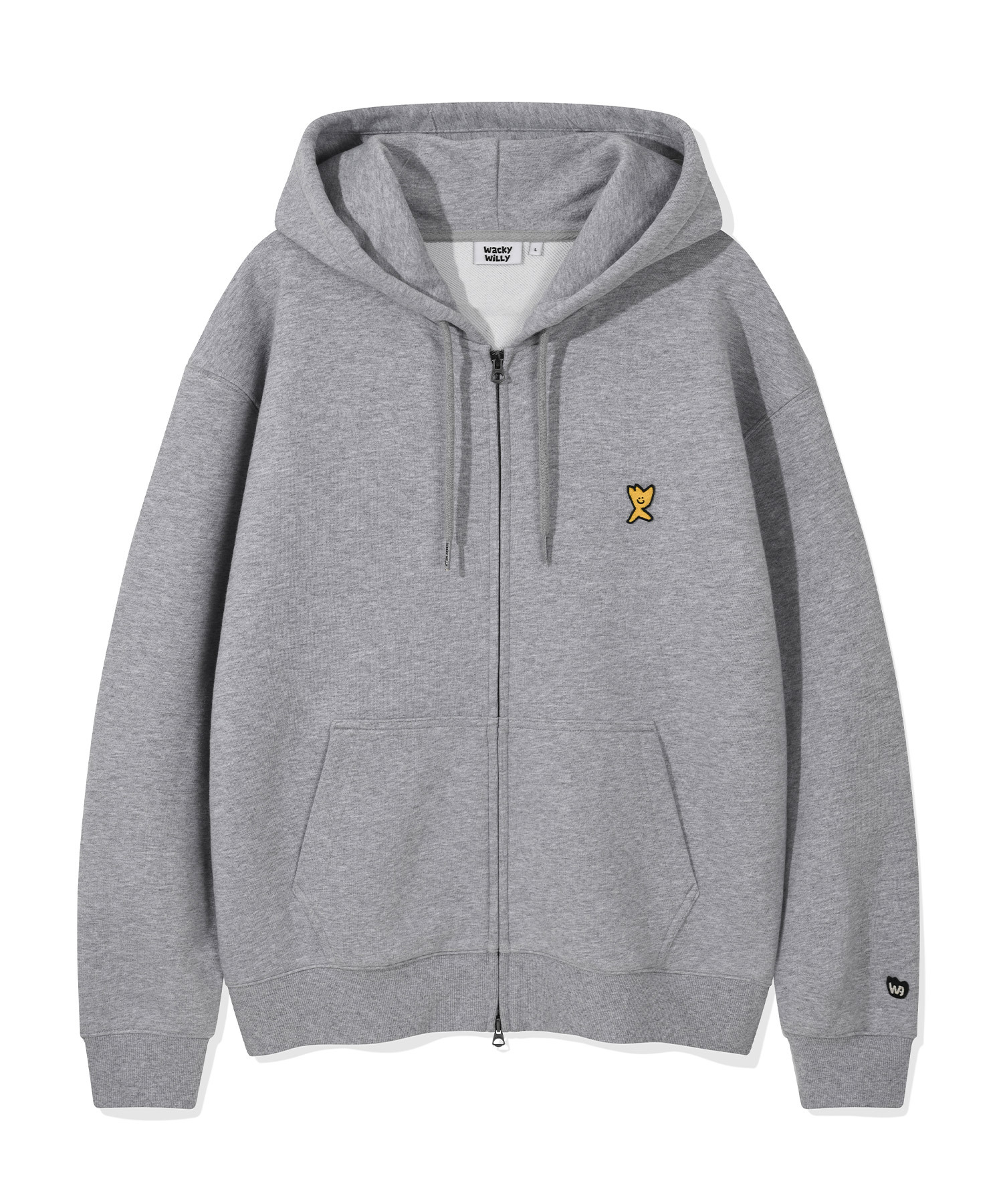 ★Wacky WiLLy★ Graphic Kiki Wappen Hoodie Light Grey Wacky Willy Signature Kiki Wappen Hoodie Gray