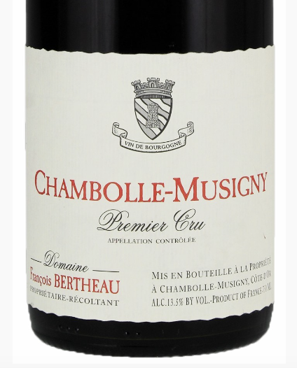 Francois Bertheau Chambolle Musigny 1er Cru 2022 (BH92)