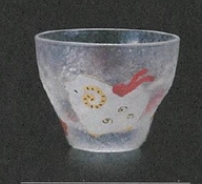 日本お正月にも十二生肖玻璃杯(羊) (日本製)