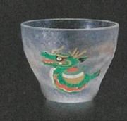 日本お正月にも十二生肖玻璃杯(龍) (日本製)