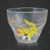 日本お正月にも十二生肖玻璃杯(虎) (日本製)