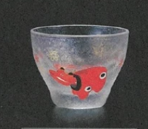 日本お正月にも十二生肖玻璃杯(牛) (日本製)