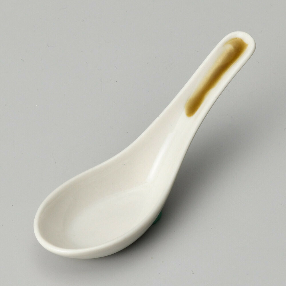 日本美濃燒瓦匙羹(黃) (日本製)