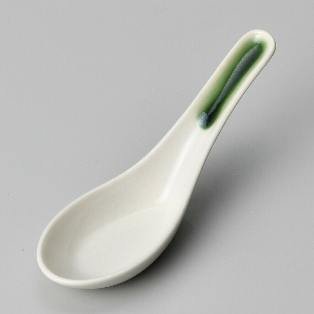 日本美濃燒瓦匙羹(綠) (日本製)