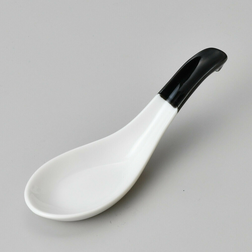 日本美濃燒瓦匙羹(黑)(S) (日本製)